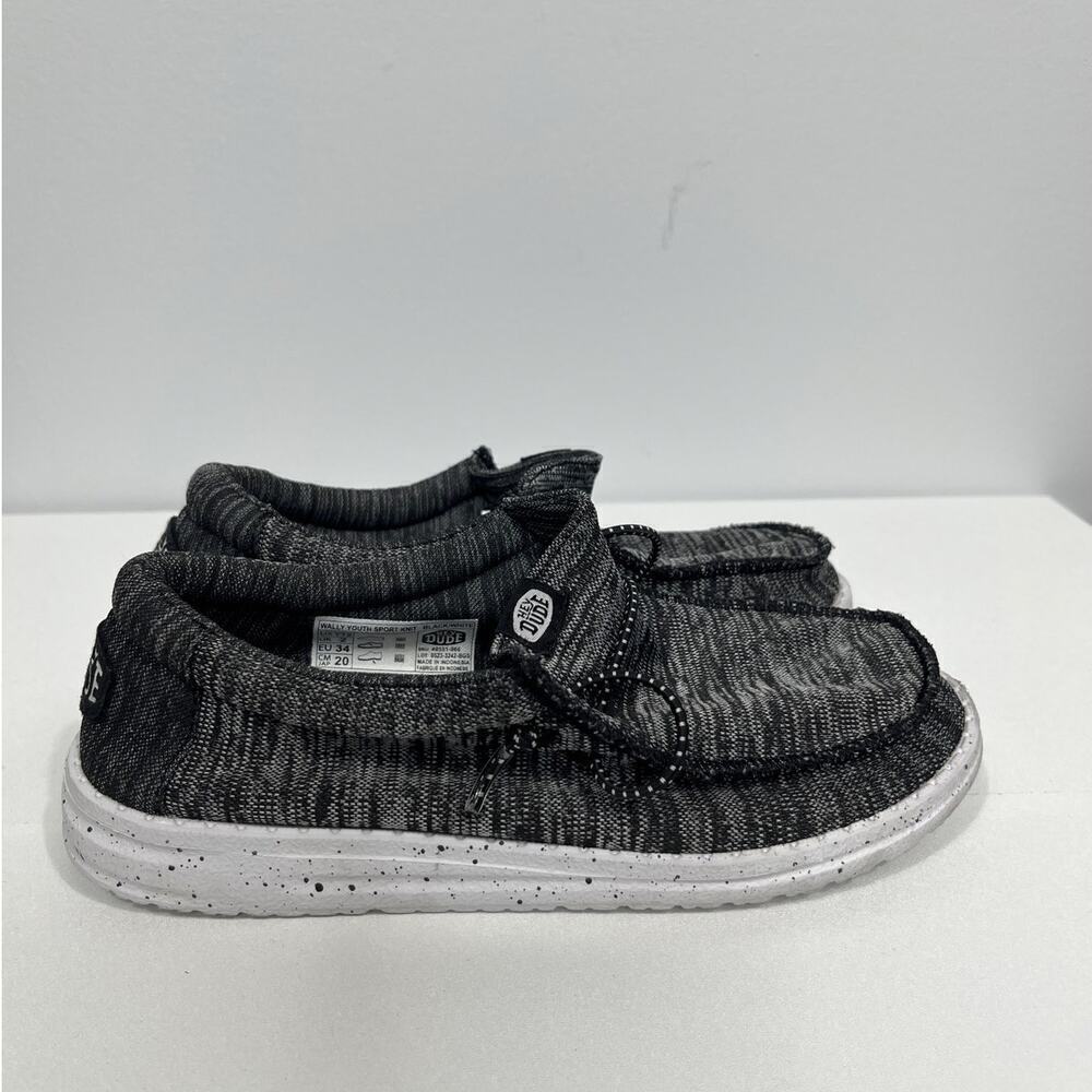Hey Dude Black And White Youth Shoes / Size-Youth 2
